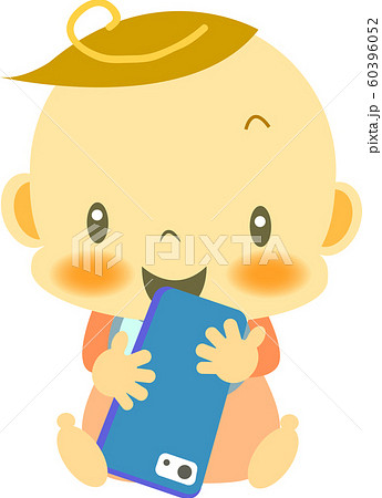 スマホ　赤ちゃん　食べる 60396052