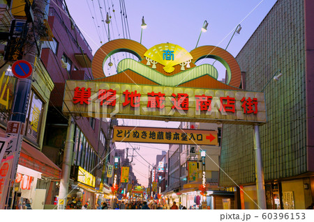 日本の東京都市景観　巣鴨地蔵通商店街などを望む 60396153