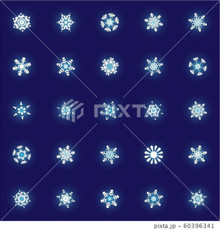 Cute snowflake with shadow on blue background. 60396341