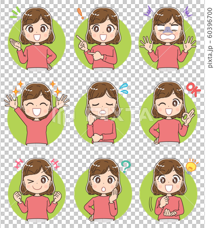 Women cute illustration set Women cute illustration set 60396700