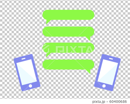 People exchanging messages on SNS smartphones People exchanging messages on SNS smartphones 60400686