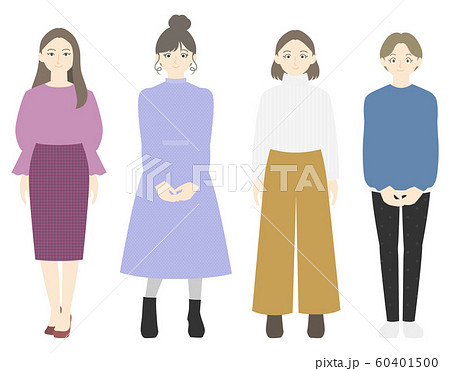 色々なファッションの女性 色々なファッションの女性 60401500