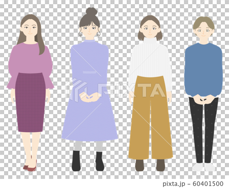 色々なファッションの女性 色々なファッションの女性 60401500