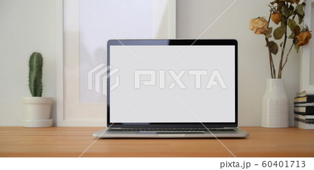 Cropped shot of modern workplace with laptop 60401713