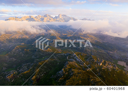 Highland Lakes of Covadonga at sunset 60401968