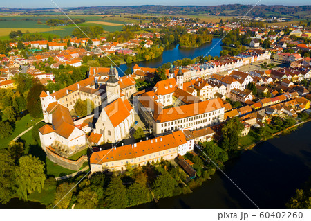 Aerial view on the city Telc. Czech Republic 60402260