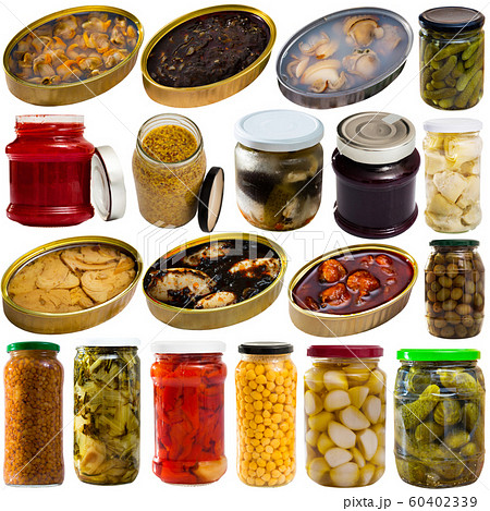 Set of various preserves isolated 60402339