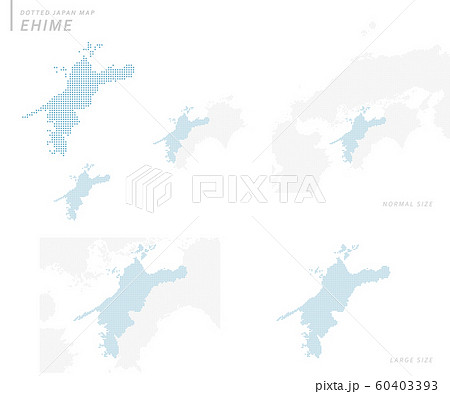 dotted Japan map, Ehime 60403393
