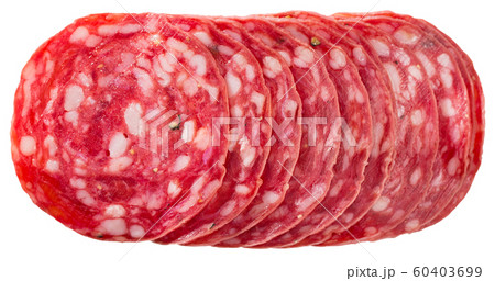 Spanish salchichon. Salami sausage Spanish salchichon. Salami sausage 60403699
