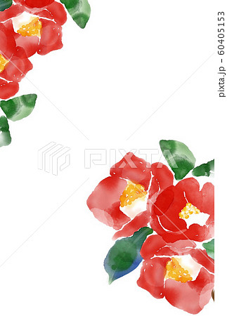 椿　年賀状テンプレート 60405153