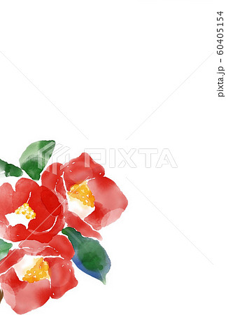 椿　年賀状テンプレート 60405154