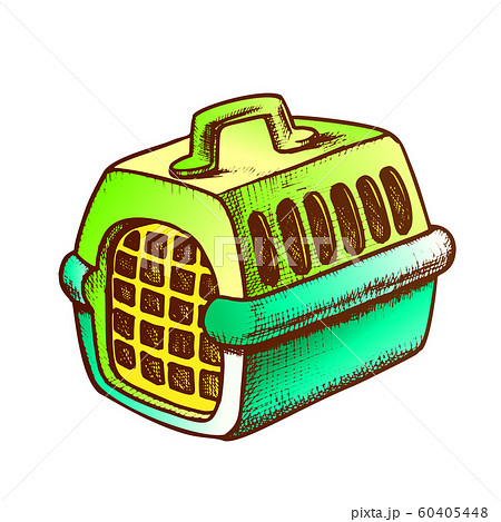 Plastic Carrier For Domestic Animal Ink Vector 60405448