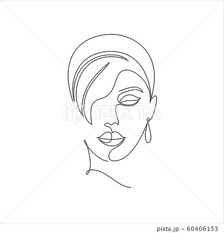 minimal woman face minimal woman face 60406153