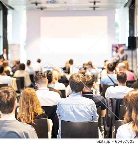 Business talk at corporate business conference event. 60407005