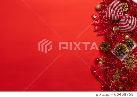 Merry Christmas,Red christmas decorations And the 60408759