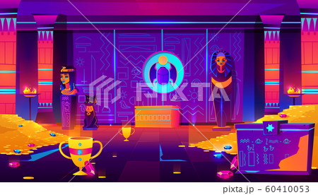 Egypt pharaoh ancient treasury cartoon 60410053