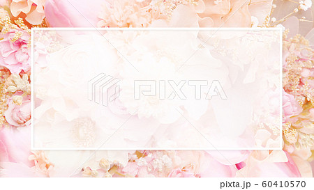 背景 花 ピンク フレームのイラスト素材