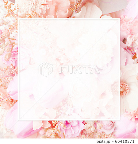 背景 花 ピンク フレームのイラスト素材