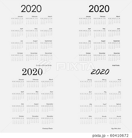 2020 Calendar Template.Calendar 2020 Set of 12 60410672