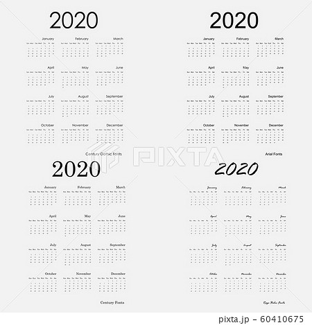 2020 Calendar Template.Calendar 2020 Set of 12 60410675