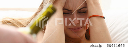beautiful young blond woman stay in bad beautiful young blond woman stay in bad 60411666