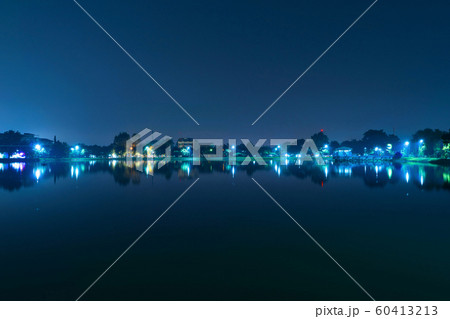 Residential buildings skyline with reflection in 60413213