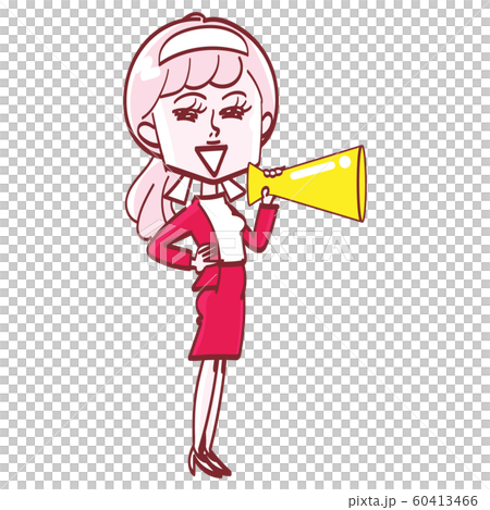 一個女人用擴音器 一個女人用擴音器 60413466