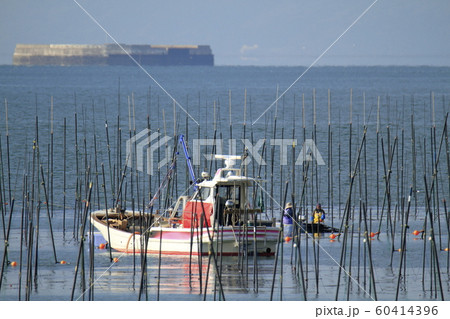 大牟田市　三池港　海苔船、 60414396