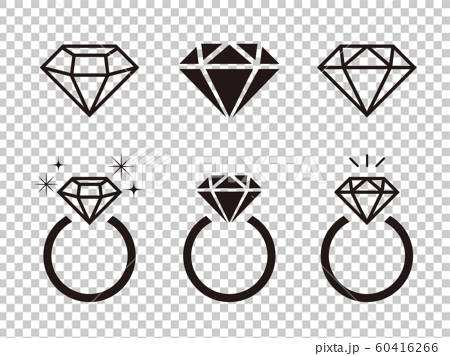 ダイヤモンド宝石アイコン1のイラスト素材