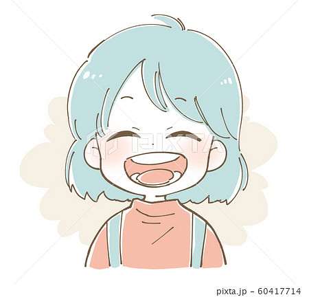 笑顔 女の子 イラストのイラスト素材