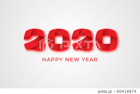 2020 happy new year numeral text vector banner 2020 happy new year numeral text vector banner 60418874