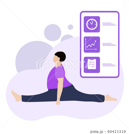 People sport smartphone yoga app Healthy lifestyle 60421319