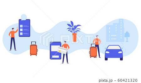 People Order Smart phone app, Pay car Taxi service 60421320