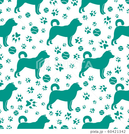 Vector seamless pattern Dog, paw tracks Pet animal Vector seamless pattern Dog, paw tracks Pet animal 60421342