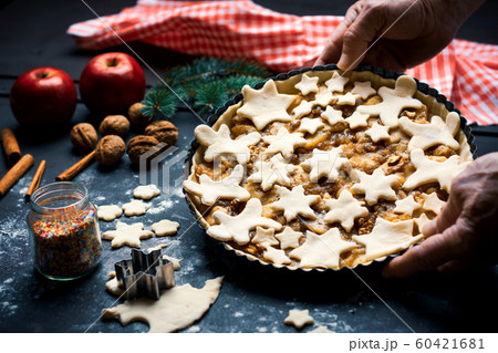 Senior holding homemade and festive decorated Senior holding homemade and festive decorated 60421681