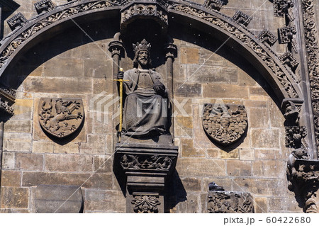 Powder Gate Tower architectural detail, the Royal Route start, Old Town, Prague Powder Gate Tower architectural detail, the Royal Route start, Old Town, Prague 60422680