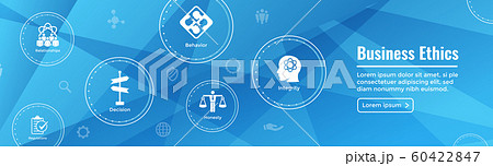 Business Ethics Web Banner Icon Set with Honesty, Business Ethics Web Banner Icon Set with Honesty, 60422847