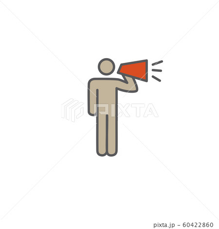 Brand Ambassador Icon with Megaphone, Influencer Brand Ambassador Icon with Megaphone, Influencer 60422860