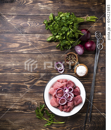 Ingredients for cooking shish kebab or shashlik Ingredients for cooking shish kebab or shashlik 60422885