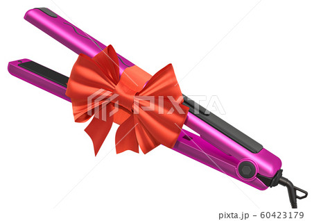 Flat Iron Hair Straightener with red ribbon Flat Iron Hair Straightener with red ribbon 60423179
