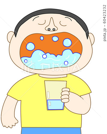 うがいをする少年 うがいをする少年 60423232