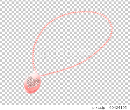 Heart diamond pink gold necklace 60424195