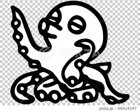 Animal Line Drawing Octopus Stock Illustration 60424347 Pixta