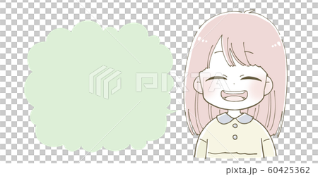 女の子 笑顔 吹き出し 60425362