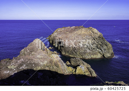 元乃隅神社　津黄漁港西北端の海蝕地形　山口県長門市 60425725