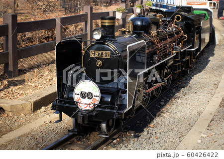 東京都世田谷区の世田谷公園のミニSLの写真｜C57 ミニ鉄道　蒸気機関車 60426422
