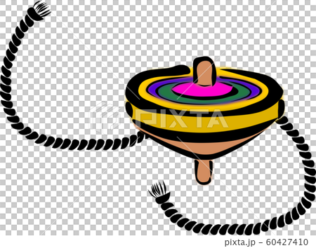 A string for turning colorful spinning tops, which is one of the traditional Japanese toys 60427410