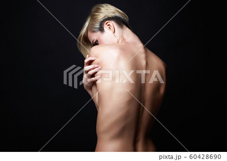 Female back. Naked beautiful Blonde Girl 60428690