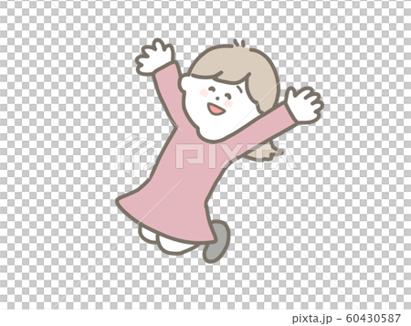 すごく喜んでいる女の子 60430587