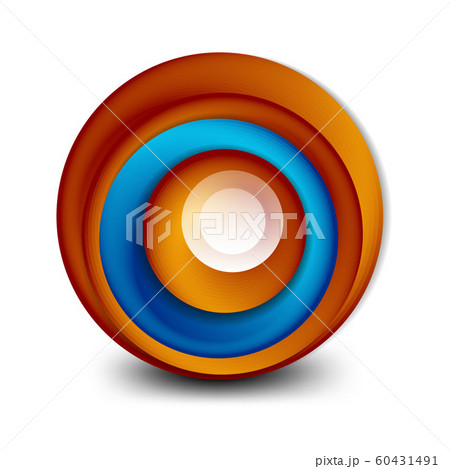 Vector swirl circle banner, 3d style abstract sphere or round shape icon or background templates. Vector Illustration For Wallpaper, Banner, Background, Card, Book Illustration, landing page 60431491